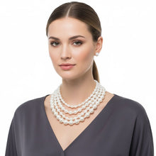 Load image into Gallery viewer, Cream Pearl Sophisticated 4 Layer Classic Necklace
