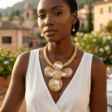 Load image into Gallery viewer, Creamy Ivory Flower Pendant Handmade Necklace