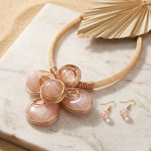 Load image into Gallery viewer, Soft Pink Flower Pendant Handmade Necklace