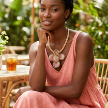 Load image into Gallery viewer, Soft Pink Flower Pendant Handmade Necklace