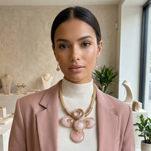 Load image into Gallery viewer, Soft Pink Flower Pendant Handmade Necklace