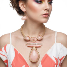 Load image into Gallery viewer, Soft Pink Teardrop Pendant Handmade Necklace