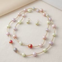 Load image into Gallery viewer, Convertible Stretch Pearlescent Bead Necklace