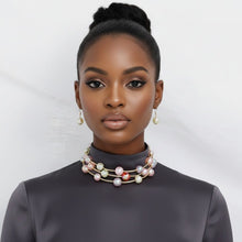 Load image into Gallery viewer, Convertible Stretch Pearlescent Bead Necklace