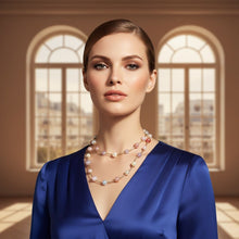Load image into Gallery viewer, Convertible Stretch Pearlescent Bead Necklace