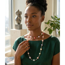 Load image into Gallery viewer, Convertible Stretch Pearlescent Bead Necklace