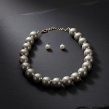 Load image into Gallery viewer, High Gloss Pearlescent Brown 24mm Bead Necklace