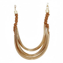 Load image into Gallery viewer, Tribal Gold Square Spring Articulated Necklace