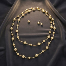 Load image into Gallery viewer, Convertible Stretch Gold Bead 60 inch Necklace