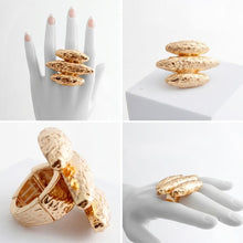 Load image into Gallery viewer, Molten Metal Gold 80s Revival Cocktail Ring