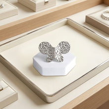 Load image into Gallery viewer, Silver Hammered Butterfly Large Cocktail Ring