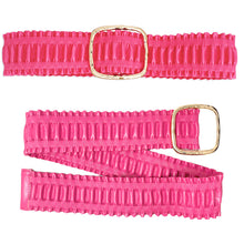 Load image into Gallery viewer, Belt Fuchsia Ruffled Wide Stretch for Women