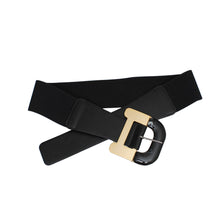 Load image into Gallery viewer, Belt Black Wide Marbled Buckle Stretch for Women