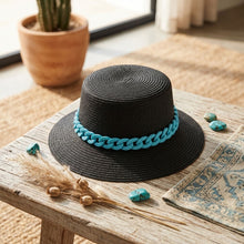 Load image into Gallery viewer, Blue Chain Black Bucket Hat
