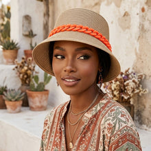 Load image into Gallery viewer, Orange Chain Camel Bucket Hat