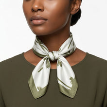 Load image into Gallery viewer, Silky Square Green Palm Tree Print Fashion Scarf