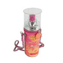 Load image into Gallery viewer, Crossbody Pink Spray on Tan Bottle Clutch Bag