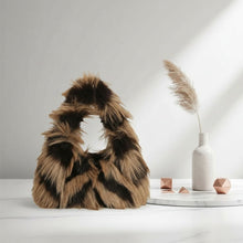 Load image into Gallery viewer, Shoulder Bag Brown and Black Fur Street Chic Purse