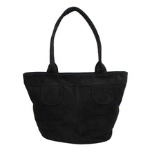 Load image into Gallery viewer, Tote Bag Burgundy Suede Black Trim Shoulder Purse