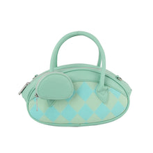 Load image into Gallery viewer, Top Handle Mint Harlequin Oval Detail Handbag Set