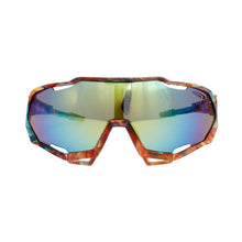 Load image into Gallery viewer, Sunglasses Brown Graphic Print Mirror Sport Eyewear