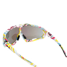 Load image into Gallery viewer, Sunglasses Yellow Graphic Print Mirror Sport
