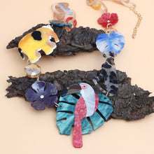 Load image into Gallery viewer, Linked Tropical Jungle Island Glamour Necklace
