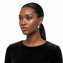 Load image into Gallery viewer, Hoop Black Resin Coated Classic Wide Gold Earrings