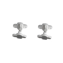 Load image into Gallery viewer, Black Clover Silver Stud Earrings with Omega Back