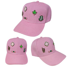 Load image into Gallery viewer, Hat Pink Canvas Baseball Cap for Women