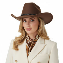 Load image into Gallery viewer, Cowboy Hat Brown Soft Suede Cattleman Western Hat