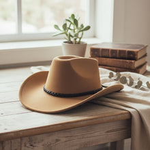 Load image into Gallery viewer, Cowboy Hat Camel Soft Suede Cattleman Western Hat