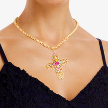 Load image into Gallery viewer, Multi Filigree Cross Necklace