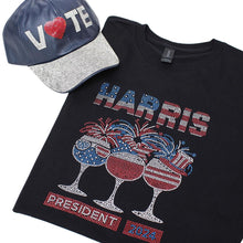 Load image into Gallery viewer, Shirt XL Black HARRIS PRESIDENT Bling for Women