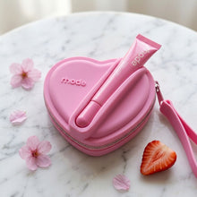Load image into Gallery viewer, Pink Heart Silicone Pouch & Peptide Lip Tint Set