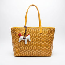 Load image into Gallery viewer, Yellow Geometric Chevron Print Tote and Pouch Set