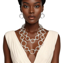 Load image into Gallery viewer, Chain Silver Chunky Ring Links Necklace for Women