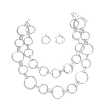 Load image into Gallery viewer, Chain Silver Chunky Ring Links Necklace for Women