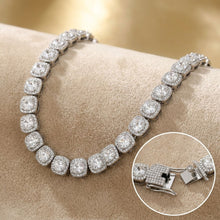 Load image into Gallery viewer, Tennis Silver Cushion Cut Crystal Luxe Necklace
