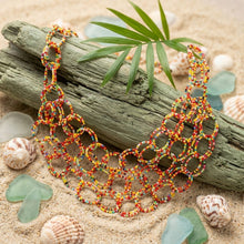 Load image into Gallery viewer, Bib Colorful Seed Bead Links Triple Layer Necklace