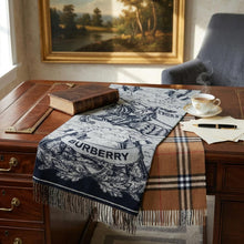 Load image into Gallery viewer, Faux Cashmere Brown Plaid Motif Rectangle Scarf