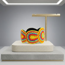 Load image into Gallery viewer, Cuff Tribal Mandala Vibrant Hand Beaded Bracelet