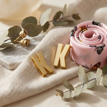 Load image into Gallery viewer, Letter K Gold Slide Letter Charm Sold Individually