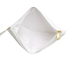 Load image into Gallery viewer, Wristlet White and Pink Cowgirl Bead Zipper Pouch