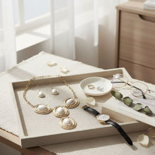 Load image into Gallery viewer, Pendant Gold Organic Oval Cream Pearl Necklace