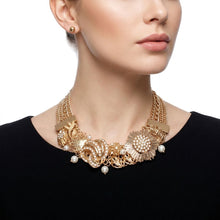 Load image into Gallery viewer, Opulent Aurbo Crystal Pearl Chainmaille Collar Set