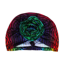 Load image into Gallery viewer, Turban Pre-Tied Flower Multicolor Zebra Women
