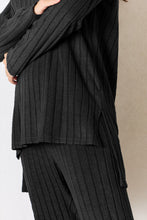 Load image into Gallery viewer, Basic Bae Full Size Ribbed Round Neck High-Low Slit Top and Pants Set