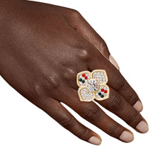 Load image into Gallery viewer, Striped Blossoms: Luxury Ring