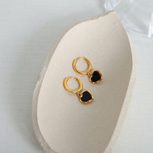 Load image into Gallery viewer, 18K Gold-Plated Heart Drop Earrings